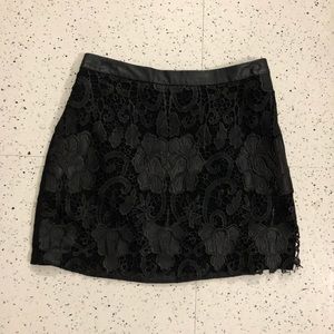 Black Lace Mini Skirt